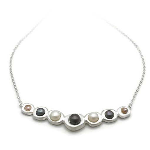 Fine Silver Pearl Necklace