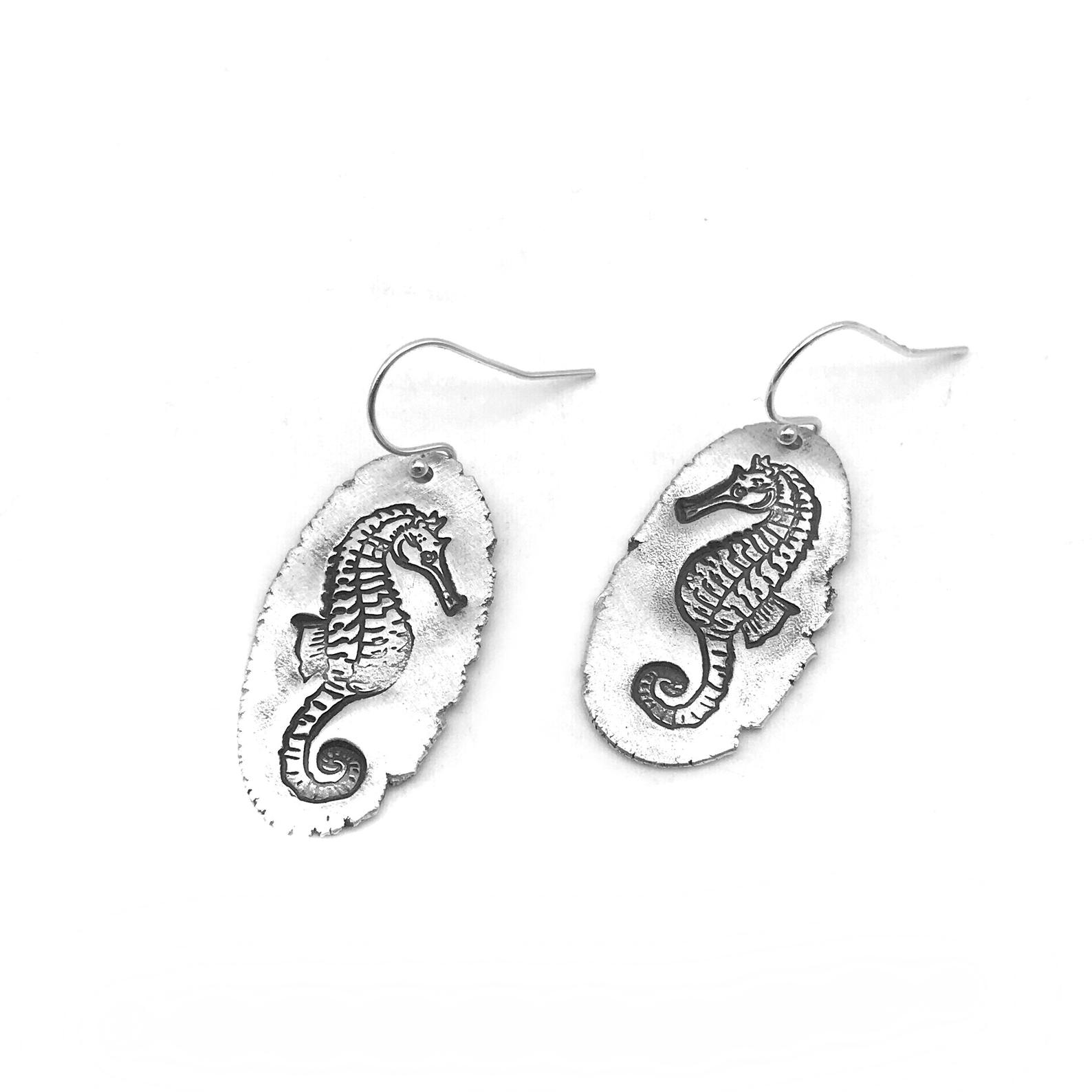 Coastal Earrings Under the Sea Earrings Beach Earrings Ocean Earrings Gift for Beach Lover Seahorse Earrings