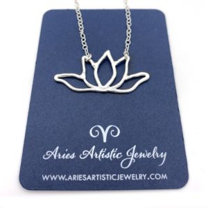 Lotus Flower Necklace on Card