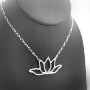 Lotus Flower Necklace on Display